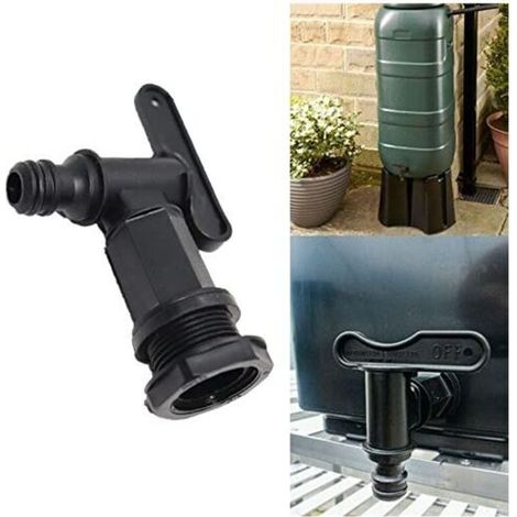 Robinet cuve 1000l Plastique,Adaptateur de boîte de Rangement d'eau IBC,Adaptateur Robinet Tuyau arrosage,pour recuperateur Eau de Pluie, réservoir de Carburant (Cuivre) (1/2)