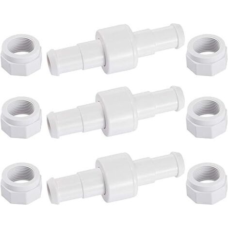 Poweka D20 Lot de 3 Raccords Rotatifs pour Tuyau D'arrosage avec 6 Embouts D15 Compatibles avec Zodiac Polaris 180 280 380 Robot Nettoyeur Piscine (1/5)