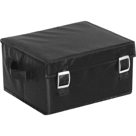 Valigia portaoggetti nera con coperchio, media 26x22x14cm - Mondex