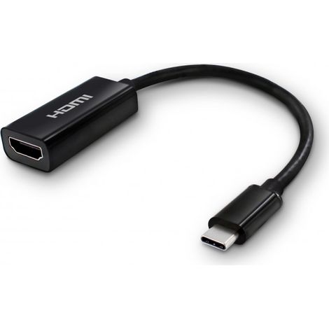 Adaptateur USB-C mâle vers HDMI fem. 0,23 m - noir (1/5)