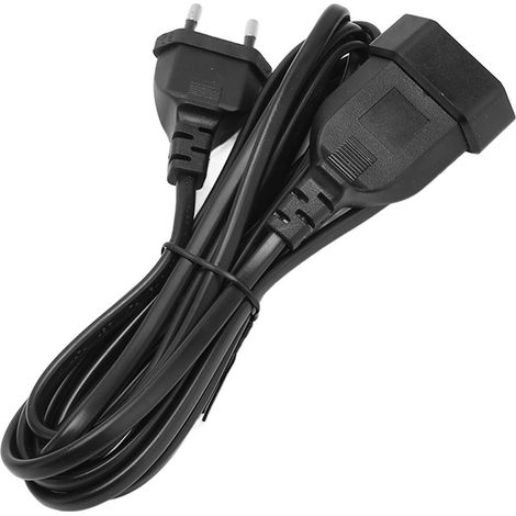 Câble d'alimentation avec prise européenne, norme professionnelle mâle-femelle, rallonge d'alimentation européenne, prise européenne 100-250 V, 3 m (9,8 pi) (1/5)