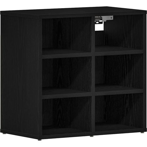 Maison Exclusive - Mobile per scarpe con lo scaffale Rovere Nero 52 x 30 x 50,5 cm