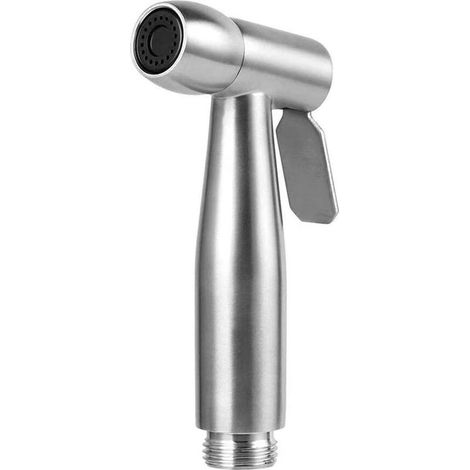 Pulvérisateur de bidet à main - douchette wc Pulvérisateur de toilette en acier inoxydable Spray avec crochet pour le nettoyage des toilettes, bain pour animaux de compagnie, hygiène personnelle- (1/5)