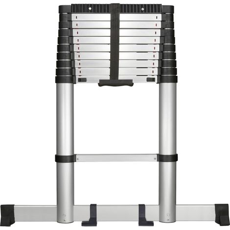 [NEUWERTIG] B-Ware Toolcraft Teleskopleiter Aluminiumlegierung 3,93m Arbeitshöhe EN 131 TO-7868814