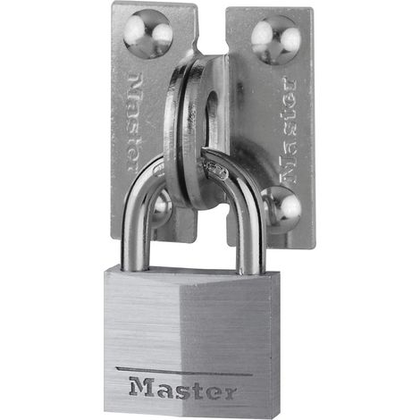 Master Lock 914060REURD Set Piastre di Bloccaggio ad Angolo Retto e Lucchetto a Chiave (1/4)