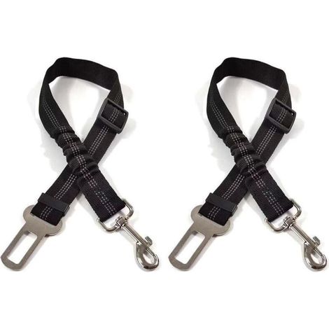 Hunde-Autogeschirr, zweiteiliges Brustgeschirr mit Stoßdämpfung und Karabiner, elastische Polsterung, geeignet für alle Fahrzeugtypen, geeignet für alle Hunde und Katzen (1/3)