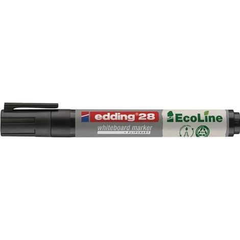 Rotulador para pizarra 28 EcoLine negro ancho de trazo 1,5-3mm punta redonda EDDING (1/2)