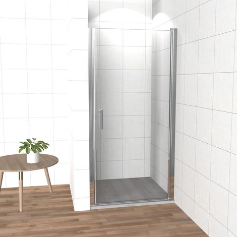 LEMMO Duschtür Nischentür Drehtür dusche ESG Glas Duschabtrennung 90cm