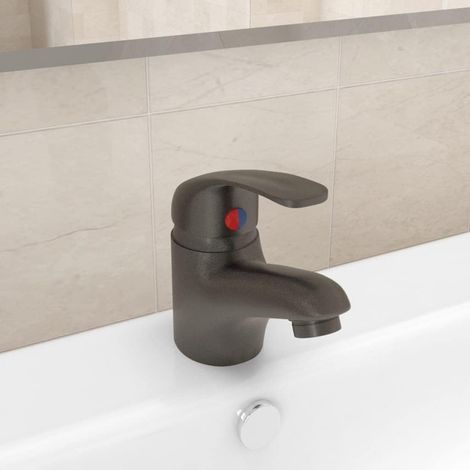 Mitigeur de lavabo, 13x10 cm, gris, pour vasque et toilettes (1/5)