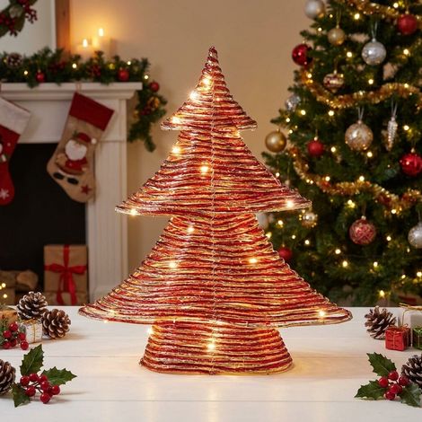 Red Gold Braid Christmas Tree Light (1/2)