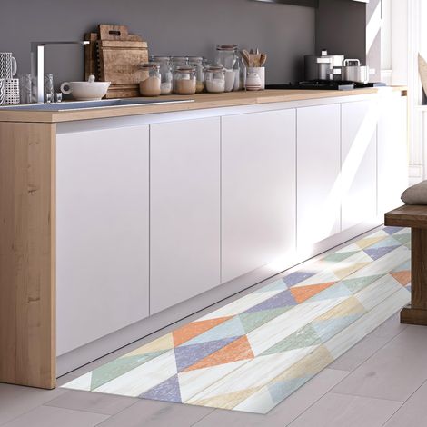 Tapis de Cuisine antidérapant Colour Wood 50x180 Tapis de Protection de Sol en Vinyle fabriqué en Italie, avec Encre Non Toxique, Ignifuge et résistant à l'eau (1/5)