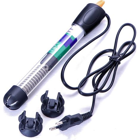 Riscaldatore per acquario con termostato, sommergibile, 50W, fino a 80 litri d'acqua. (1/5)