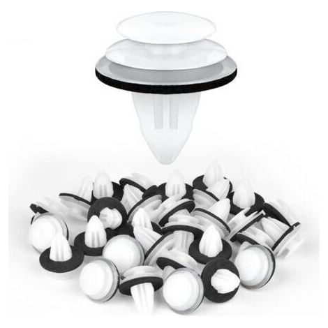 Clip De Fixation - Plastique - Pour Garniture De Carrosserie Et Panneaux De Porte - 50 Pièces (1/5)