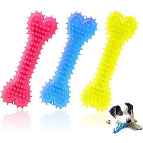 Lot de 3 jouets résistants aux morsures pour chiots et chiens de taille moyenne et grande.