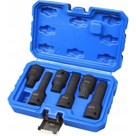 JUEGO DE LLAVES DE VASO ESPINERAS DE 1/2" M14-M16-M18 6 PIEZAS (1/5)