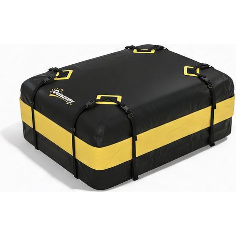 Coffre de toit souple 425 L jaune classique en tissu Oxford (1/5)