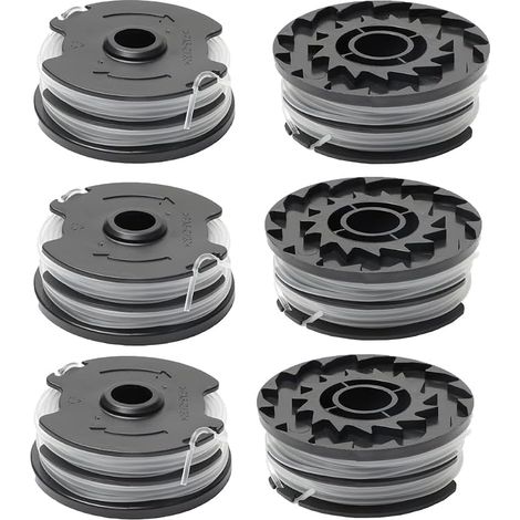Bobine Fil Coupe Bordure, 6Pcs Φ1,66 mm 8,2m Bobine De Rechange Compatible avec LIDL Parkside Akku-Rasentrimmer PRTA 20-Li A1,B2,C3PRT 550 A1, A3PRT 300 A1 (1/5)