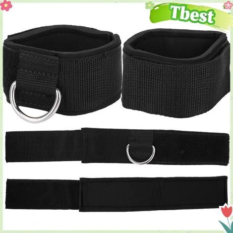 Tbest Sangle de cheville 1 paire de sangles de cheville de Fitness, anneau en D, manchettes de cheville pour sport (1/5)