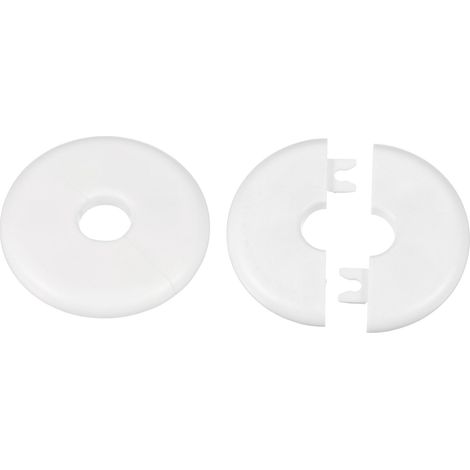 2pcs Cache Tuyau WC Rosace Tuyau 16.5mm/0.6" Blanc (1/5)