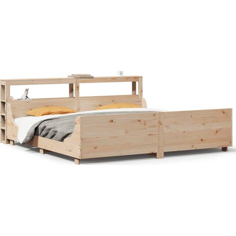 Maison Exclusive - Massivholzbett ohne Matratze 200x200 cm Kiefer