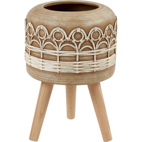Elevated Plant Pot CYRTOMIUM 27 cm Light Brown (1/5)