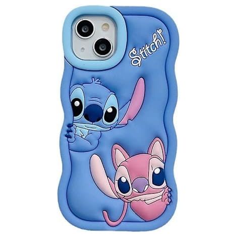 Coque pour iPhone 6/7/8/XR/11/12/13/14/15, Lilo & Stitch, en silicone souple et mignonne, compatible avec iPhone 14 Pro. (1/5)