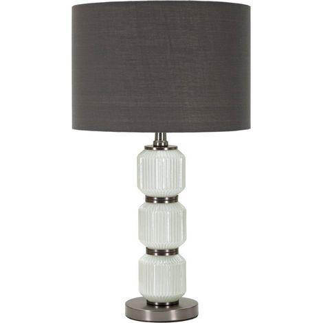Lampada da tavolo in vetro bianco, Ø32,5x57 cm – Bright Three (1/5)