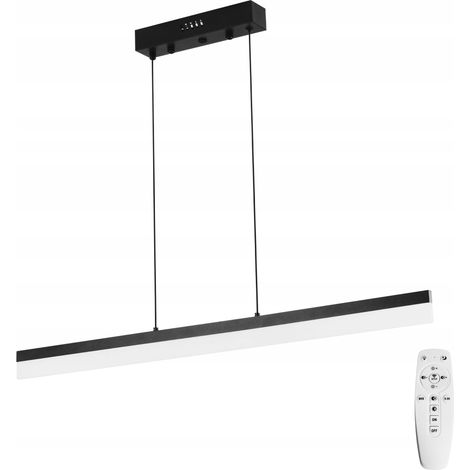 Moderne LED-Deckenleuchte mit Fernbedienung, 30 W, 80 cm, schwarz, zur Tischmontage (1/5)