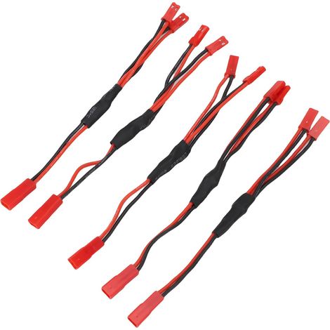 Câble répartiteur JST (5 pièces) en Y, connecteurs JST femelle et mâle, rallonge de 15,5 cm pour mini-ESC 030, 050 et 180 (1/5)