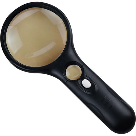 3- bis 45-fache Handlupe mit LED-Licht für Kinder und Senioren, Schwarz (1/5)