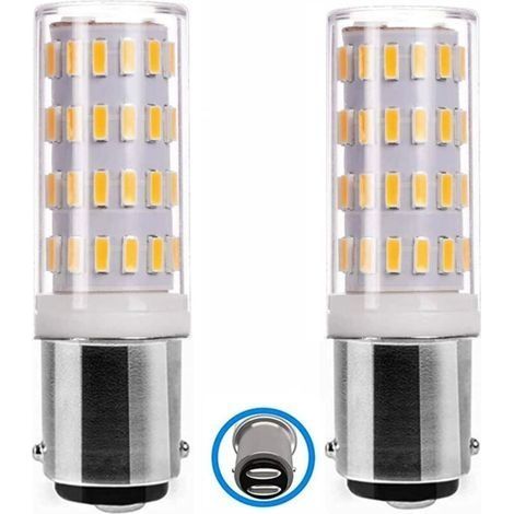 Ampoule Ba15d LED 5W 12V-24V, Baïonnette Double Contact Ampoule, 50W Équivalent Blanc Chaud 3000K, pour Eclairage des équipements basse tension, Lot de 2 (1/4)