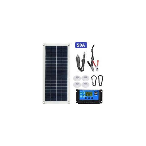 Panneau Solaire 300W 12V 24V Panneau Solaire Flexible Monocristallin Cellule Module avec Contrôleur de Charge Solaire pour Bateau RV Camping Car Voiture (1/4)