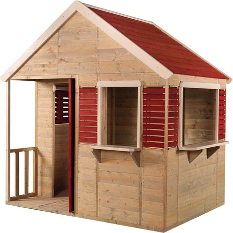 Wendi Toys Holz Spielhaus Krokodil  Natur  155x120x168 cm (1/5)