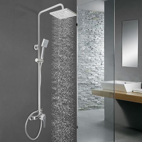 Kit de douche avec robinet, système de douche avec douche à levier unique, hauteur réglable, Design rotatif, thermostat intelligent (1/5)