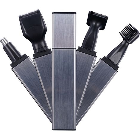 Tondeuse électrique USB 4 en 1 pour oreilles, nez et poils du visage (barbe, sourcils, nez).