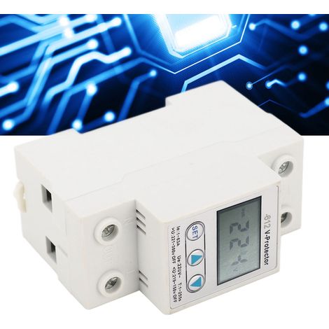 CHLT-612 Protection contre les surtensions/sous-tensions intelligente à réarmement automatique réglable 220 V CA 63 A avec interrupteur de réarmement automatique différé (2P) et affichage LCD de la te (1/5)