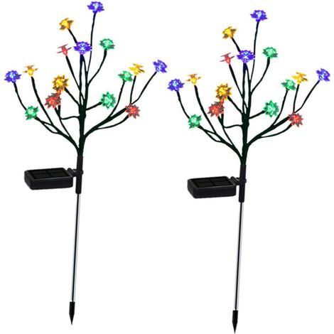 2pièces Lampe Solaire De Jardin Led Éclairage Extérieur Étanche Décoration (1/5)