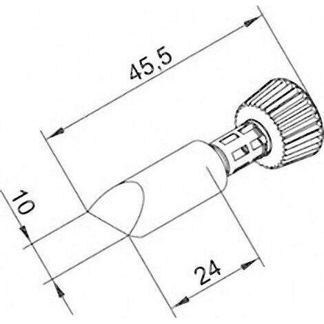 Ersa 0102CDLF100/SB Panne de fer à souder forme de burin Taille de la panne 10 mm Longueur de la panne 45.5 mm Contenu (1/2)