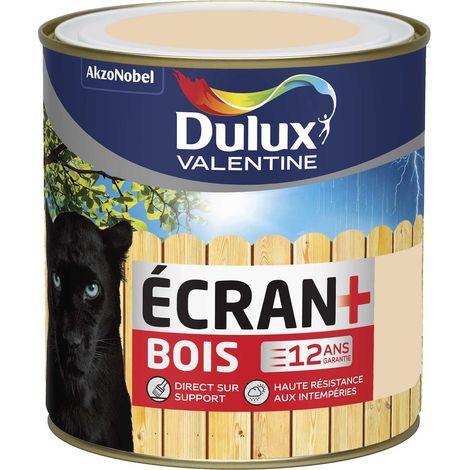 Peinture Ecran+ Bois Satin Sable Clair (RAL 1015) 0,5 L - Dulux Valentine (1/4)