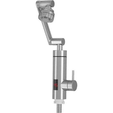3000-W-Wasserhahn mit Durchlauferhitzer, 1080° schwenkbarer Durchlauferhitzer mit Digitalanzeige für europäische Stecker. (1/5)