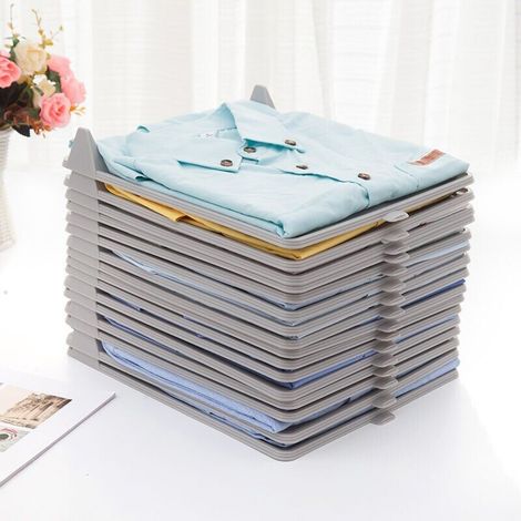 Kleiderbügel, T-Shirt-Organizer, Aufbewahrung für Kleidung, Kleiderschrank. Langlebig, recycelbar. Feuchtigkeitsbeständig, knitterfrei. Organizer für T-Shirts, Hemden, Kommoden, Regale und Kleiderschr (1/5)