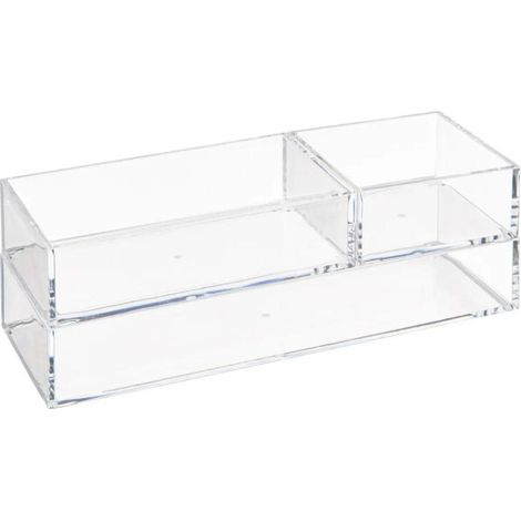 Lot de 3 Organiseurs de Tiroir "Selena" 25cm Transparent (1/4)