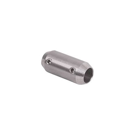 Deco Fer Forge – Raccord de jonction pour tube rond Ø12mm – Inox 316 GR320 – Longueur 36mm – Assemblage avec vis M4