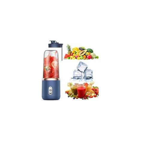 Le mini mixeur portable est rechargeable via USB, a une capacité de 300 ml et est idéal pour préparer des smoothies et autres boissons. (1/2)