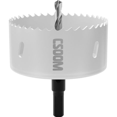 Scie cloche M42 bi-métal, blanche, 85 mm, pour outils de perçage dans le bois, le plastique, les plaques de plâtre et la tôle (1/5)