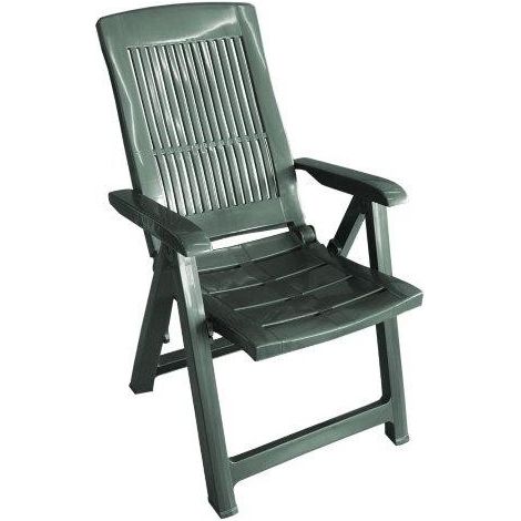 Poltrona Da Giardino "Tampa" Verde - 60x61x109h - Leggera e Resistente - 6kg (1/6)