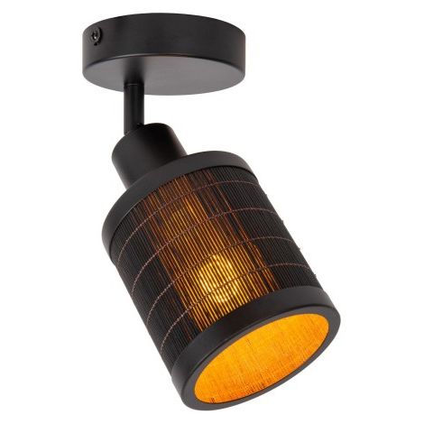 Faretto da soffitto TAGALOG rattan nero E27 40W Lucide