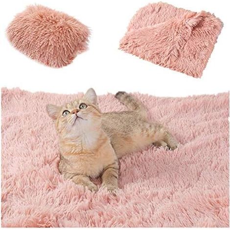 Couvertures moelleuses en Peluche pour Chiens Double Face Super Soft Couverture Chaude et Douce Couverture pour Chien de Compagnie Couverture de lit Couverture de lit Animal, 55X40 cm Rose (1/4)