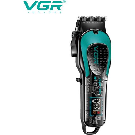 Tondeuse à cheveux électrique (verte) avec écran numérique rechargeable