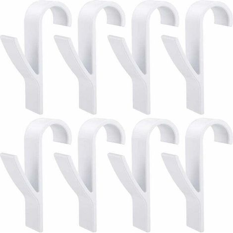 Bardusch-8 pièces Crochet Radiateur, Crochet radiateur sèche serviette, Crochet pour Radiateurs plastique Blanc, Patères Radiateur de Salle de Bain (1/4)